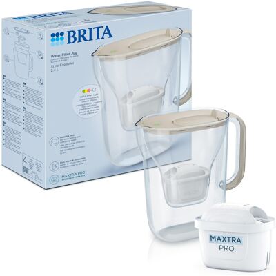 Brita Style Essential s filtrem Maxtra Pro Pure Performance, 2, 4 l, písková Brita Style Essential s filtrem Maxtra Pro Pure Performance, 2, 4 l, písková