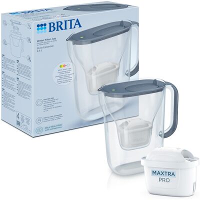 Brita Style Essential s filtrem Maxtra Pro Pure Performance, 2, 4 l, šedomodrá Brita Style Essential s filtrem Maxtra Pro Pure Performance, 2, 4 l, šedomodrá