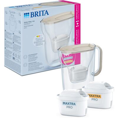 Brita Style Essential +2 filtry Maxtra Pro (Hard Water a Pure Performance), písková Brita Style Essential +2 filtry Maxtra Pro (Hard Water a Pure Performance), písková