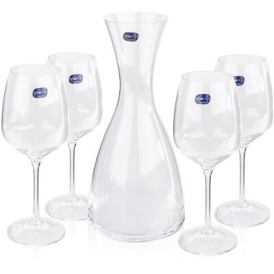 Crystalex Sada karafy a sklenice na víno GISELLE WINE SET 5ks Crystalex Sada karafy a sklenice na víno GISELLE WINE SET 5ks