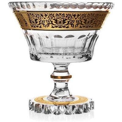 Bohemia Crystal Ručně broušená mísa na noze Cipísek Romantic 205mm Bohemia Crystal Ručně broušená mísa na noze Cipísek Romantic 205mm