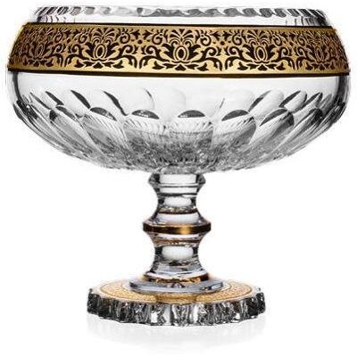 Bohemia Crystal Ručně broušená mísa na noze Romantic 205mm Bohemia Crystal Ručně broušená mísa na noze Romantic 205mm