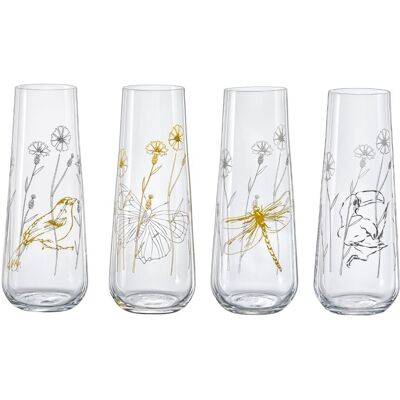 Crystalite Bohemia MEADOW 4 ks 250 ml prosecco Crystalite Bohemia MEADOW 4 ks 250 ml prosecco