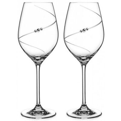Diamante sklenice na bílé víno Silhouette City s kamínky Swarovski 360ml 2KS Diamante sklenice na bílé víno Silhouette City s kamínky Swarovski 360ml 2KS
