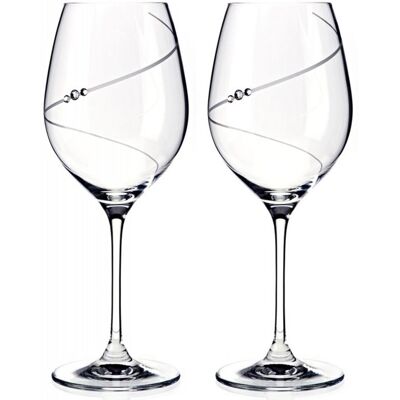 Diamante sklenice na červené víno Silhouette City s kamínky Swarovski 470 ml 2KS Diamante sklenice na červené víno Silhouette City s kamínky Swarovski 470 ml 2KS