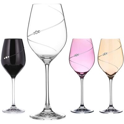 Diamante Sada barevných sklenic na bílé víno Silhoutte City Selection 360 ml 4 ks Diamante Sada barevných sklenic na bílé víno Silhoutte City Selection 360 ml 4 ks