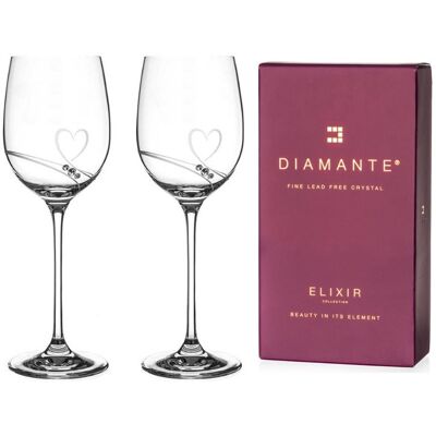 Diamante Sklenice na bílé víno Romance s kamínky Swarovski 330 ml 2 ks Diamante Sklenice na bílé víno Romance s kamínky Swarovski 330 ml 2 ks