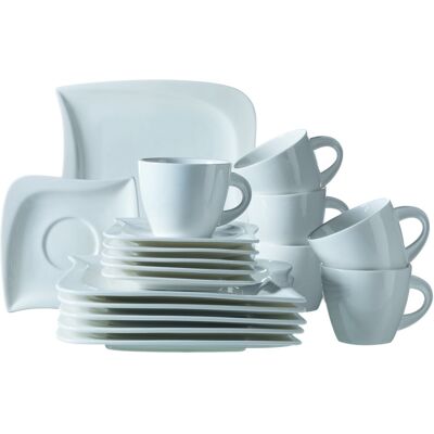 Kávový servis La Musica MÄSER - 18 kusů, bílý, porcelán, pro 6 osob Kávový servis La Musica MÄSER - 18 kusů, bílý, porcelán, pro 6 osob