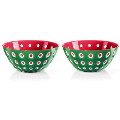 Fratelli Guzzini Miska 12 cm sada 2 kusy LE MURRINE, zelená, bílá, červená Fratelli Guzzini Miska 12 cm sada 2 kusy LE MURRINE, zelená, bílá, červená