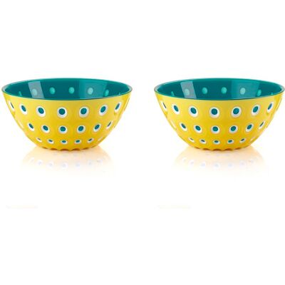 Fratelli Guzzini Miska 12 cm sada 2 kusy LE MURRINE, žlutá, bílá, tyrkysová Fratelli Guzzini Miska 12 cm sada 2 kusy LE MURRINE, žlutá, bílá, tyrkysová