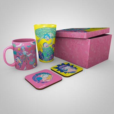 Dárkový set Rick & Morty od Abystyle - XXL sklenice hrnek podložky Dárkový set Rick & Morty od Abystyle - XXL sklenice hrnek podložky
