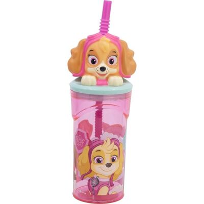 STOR s brčkem Tlapková patrola 360 ml Růžová - Láhev na pití STOR s brčkem Tlapková patrola 360 ml Růžová - Láhev na pití
