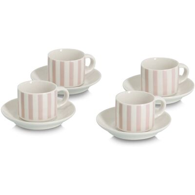 ZELLER Sada šálků s podšálkem 8 ks, porcelán, na espresso, 70 ml ZELLER Sada šálků s podšálkem 8 ks, porcelán, na espresso, 70 ml