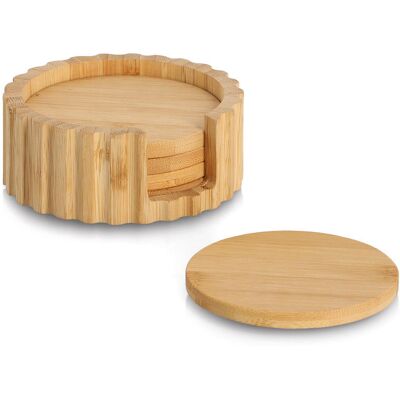 ZELLER Podtácky bambusové 6 ks, průměr 12 cm ZELLER Podtácky bambusové 6 ks, průměr 12 cm