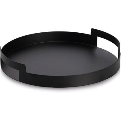 ZELLER Servírovací tác kovový, černý, průměr 33 cm ZELLER Servírovací tác kovový, černý, průměr 33 cm