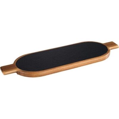 APS Servírovací prkénko 40 × 15 cm, dřevo/břidlice APS Servírovací prkénko 40 × 15 cm, dřevo/břidlice