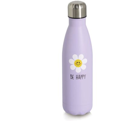 ZELLER Láhev na pití Happy Flower, nerez, fialová, 500 ml ZELLER Láhev na pití Happy Flower, nerez, fialová, 500 ml