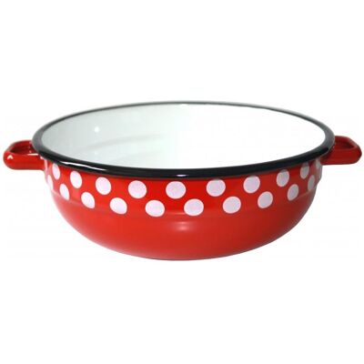 Metalac Červený puntík, smaltovaná miska 20 cm, 2 l Metalac Červený puntík, smaltovaná miska 20 cm, 2 l
