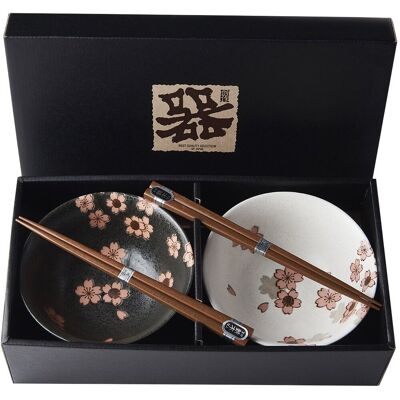 Made In Japan Set misek Cherry Blossom s hůlkami 400 ml 2 ks Made In Japan Set misek Cherry Blossom s hůlkami 400 ml 2 ks