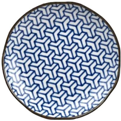 Made In Japan Mělký talíř Herringbone Indigo Ikat 23 cm Made In Japan Mělký talíř Herringbone Indigo Ikat 23 cm