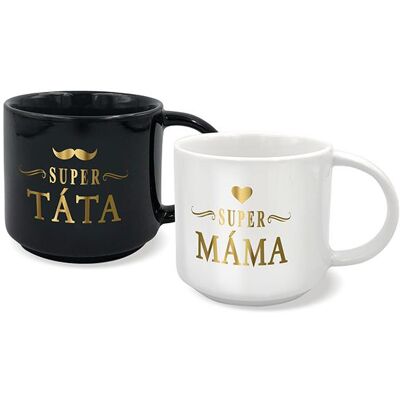 Nekupto Hrnečky pro pár Super máma a Super táta Nekupto Hrnečky pro pár Super máma a Super táta