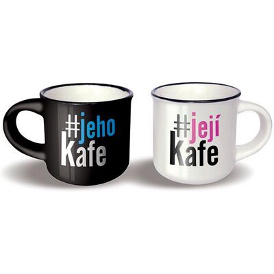 Nekupto Mini hrnečky pro pár Jeho kafe a Její kafe Nekupto Mini hrnečky pro pár Jeho kafe a Její kafe