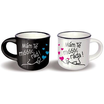 Nekupto Mini hrnečky pro pár Mám tě moc rád/a Nekupto Mini hrnečky pro pár Mám tě moc rád/a