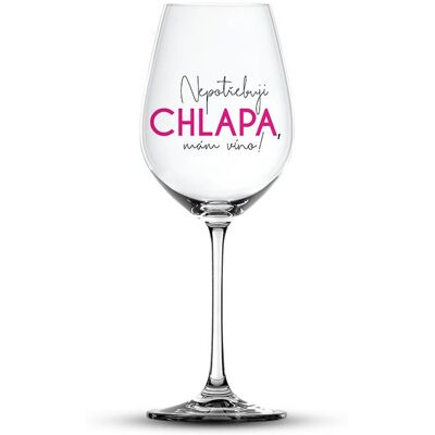 Nekupto Vtipná sklenice na víno s potiskem Nepotřebuji chlapa, mám víno! Nekupto Vtipná sklenice na víno s potiskem Nepotřebuji chlapa, mám víno!