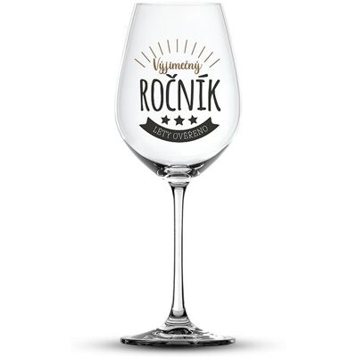 Nekupto Vtipná sklenice na víno s potiskem Výjimečný ročník Nekupto Vtipná sklenice na víno s potiskem Výjimečný ročník