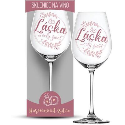 Nekupto Sklenice na víno Láska na celý život Nekupto Sklenice na víno Láska na celý život