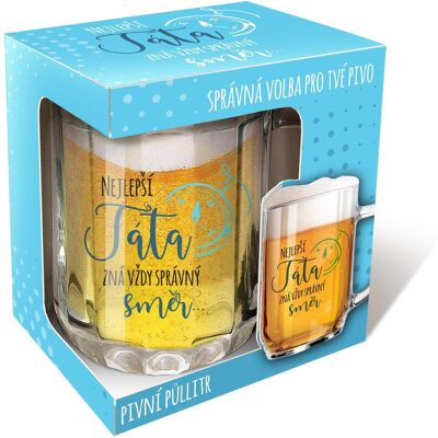 Nekupto Sklenice na pivo Nejlepší táta zná vždy správný směr Nekupto Sklenice na pivo Nejlepší táta zná vždy správný směr