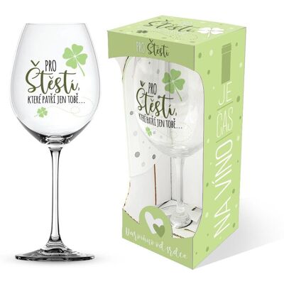 Nekupto Sklenice na víno Pro štěstí, které patří jen tobě Nekupto Sklenice na víno Pro štěstí, které patří jen tobě
