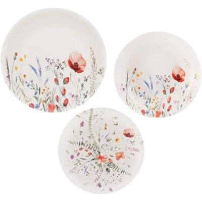 Orion Sada jídelní MÁK kulatá 18 ks porcelán Orion Sada jídelní MÁK kulatá 18 ks porcelán