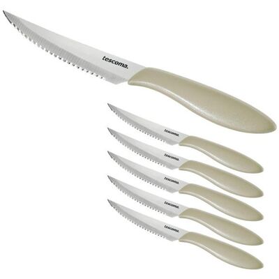 Tescoma Nůž steakový PRESTO 12 cm, 6 ks, béžová Tescoma Nůž steakový PRESTO 12 cm, 6 ks, béžová