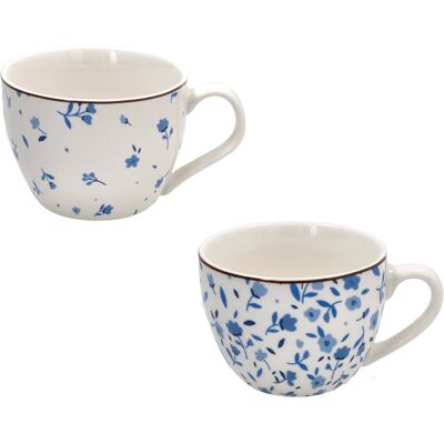 Tognana Sada hrnků 6 ks COTTAGE modro bílé 400 ml Tognana Sada hrnků 6 ks COTTAGE modro bílé 400 ml