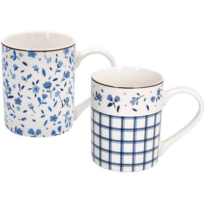 Tognana Sada hrnků 6 ks COTTAGE modro bílé 330 ml Tognana Sada hrnků 6 ks COTTAGE modro bílé 330 ml