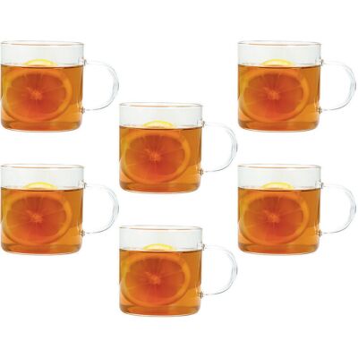Tognana Šálky na čaj/kávu borosilikátové sklo 6 ks set transparentní 280 ml LYRA Tognana Šálky na čaj/kávu borosilikátové sklo 6 ks set transparentní 280 ml LYRA