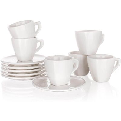 BANQUET Sada šálků s podšálky 6ks 60ml ALBA A02882 BANQUET Sada šálků s podšálky 6ks 60ml ALBA A02882