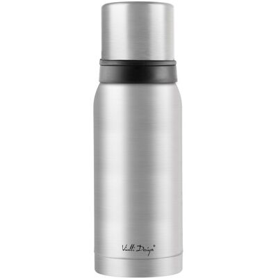 Vialli Design Termoska se dvěma hrnky Fuori 28081, stříbrná, 1 l Vialli Design Termoska se dvěma hrnky Fuori 28081, stříbrná, 1 l