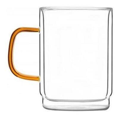 Vialli Design Hrnek, dvoustěnné sklo, 350 ml, 2 ks_AMBER 8593 Vialli Design Hrnek, dvoustěnné sklo, 350 ml, 2 ks_AMBER 8593