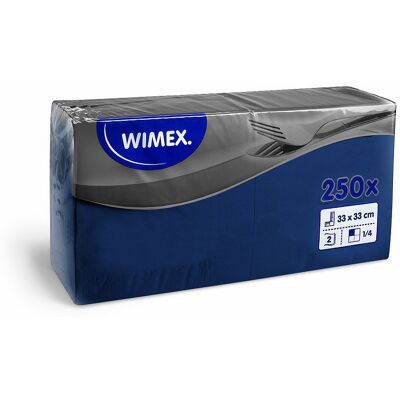 Wimex - 2vrstvé ubrousky 33 × 33 cm, tmavě modré - 250 ks Wimex - 2vrstvé ubrousky 33 × 33 cm, tmavě modré - 250 ks