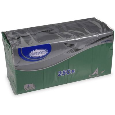 Wimex - 3vrstvé ubrousky 1/8 skládání BF 33 × 33 cm, tmavě zelené - 250 ks Wimex - 3vrstvé ubrousky 1/8 skládání BF 33 × 33 cm, tmavě zelené - 250 ks