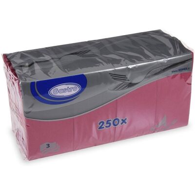 Wimex - 3vrstvé ubrousky 1/8 skládání BF 33 × 33 cm, bordó - 250 ks Wimex - 3vrstvé ubrousky 1/8 skládání BF 33 × 33 cm, bordó - 250 ks