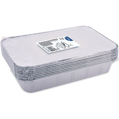 Wimex Hliníková miska s víčkem 2000 ml, 315 × 211 × 51 mm, hranatá - 10 sad Wimex Hliníková miska s víčkem 2000 ml, 315 × 211 × 51 mm, hranatá - 10 sad