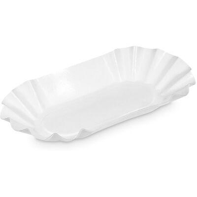 Wimex Papírová miska 20,5 × 12,5 × 3,5 cm, oválná, nepromastitelná, bílá - 250 ks Wimex Papírová miska 20,5 × 12,5 × 3,5 cm, oválná, nepromastitelná, bílá - 250 ks