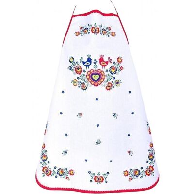 Forbyt Kuchyňská zástěra Folklor červená 64 × 76 cm Forbyt Kuchyňská zástěra Folklor červená 64 × 76 cm