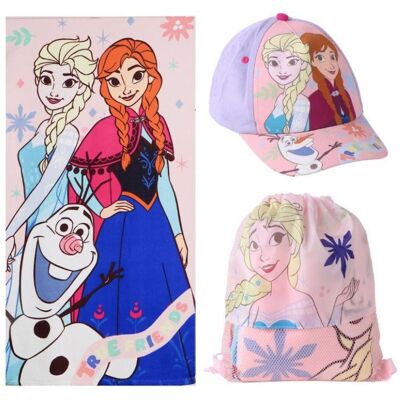 CERDÁ Disney Frozen: Anna & Elsa - set osušky, kšiltovky a gym pytlíku CERDÁ Disney Frozen: Anna & Elsa - set osušky, kšiltovky a gym pytlíku