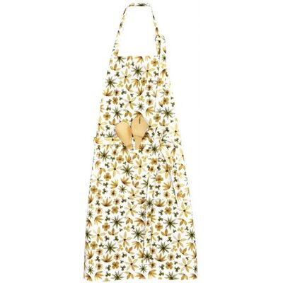 Forbyt Kuchyňská zástěra žluté a olivové květy 25230, 70 × 90 cm Forbyt Kuchyňská zástěra žluté a olivové květy 25230, 70 × 90 cm