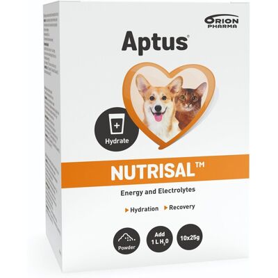 Aptus Nutrisal 10x25g - Elektrolytový prášek pro zvířata Aptus Nutrisal 10x25g - Elektrolytový prášek pro zvířata