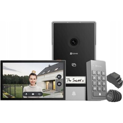 EZVIZ TP7 Video Intercom Systém - 7" Dotykový Displej - Černá a Šedá EZVIZ TP7 Video Intercom Systém - 7" Dotykový Displej - Černá a Šedá